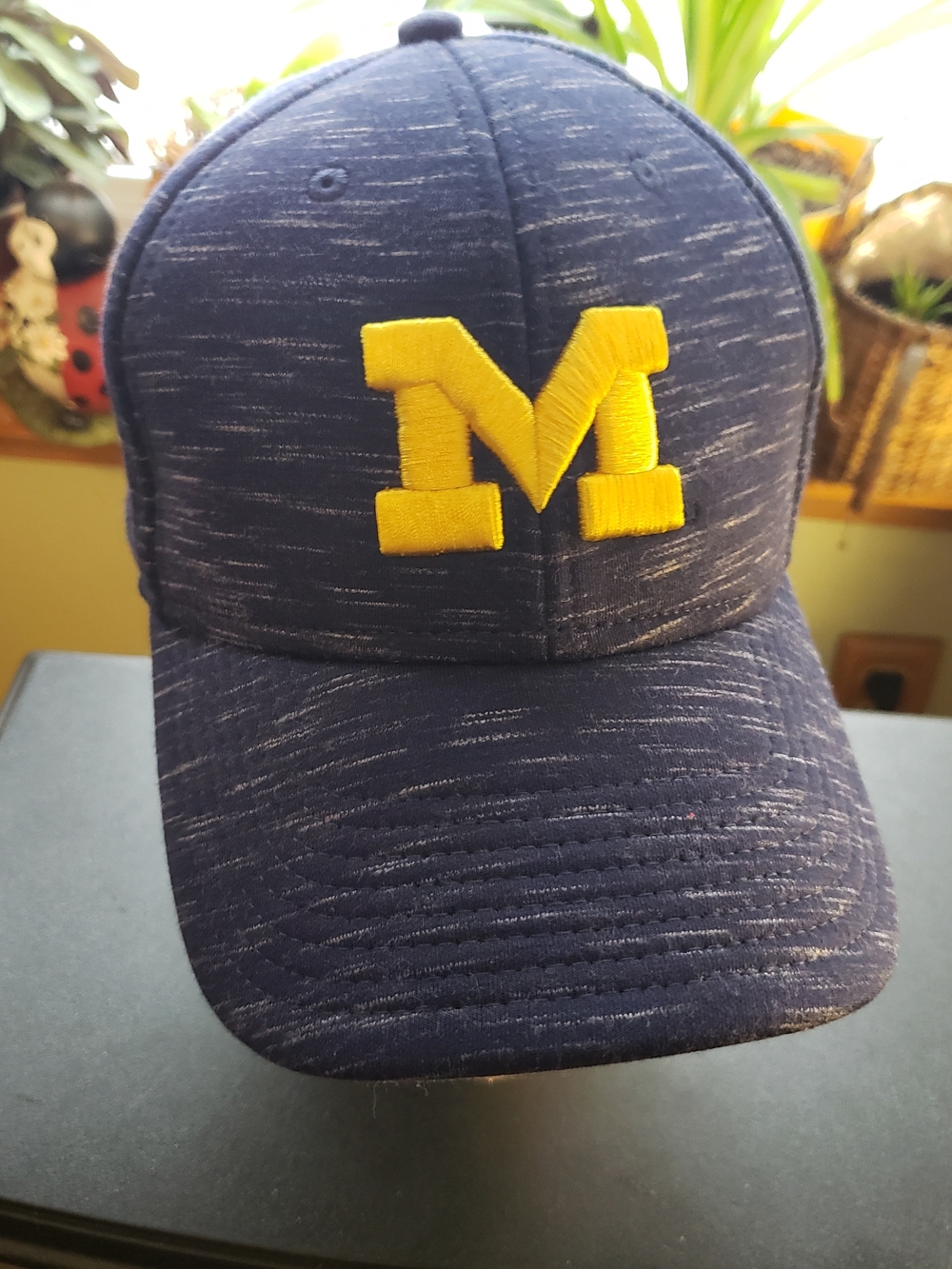 University Michigan Wolverines Yellow M Blue Baseball Cap OS Adjustable Band NEW